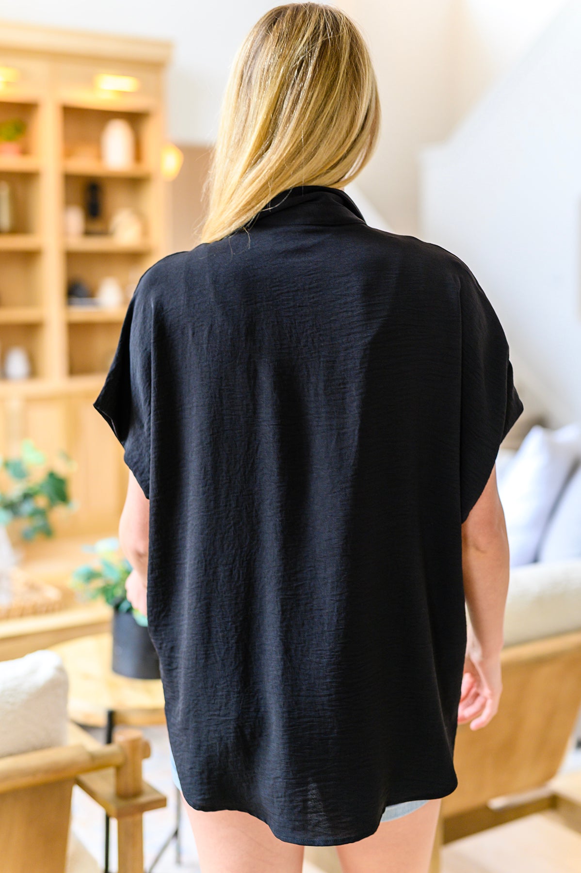 Sweet Simplicity Button Down Blouse in Black - 5/5/2023