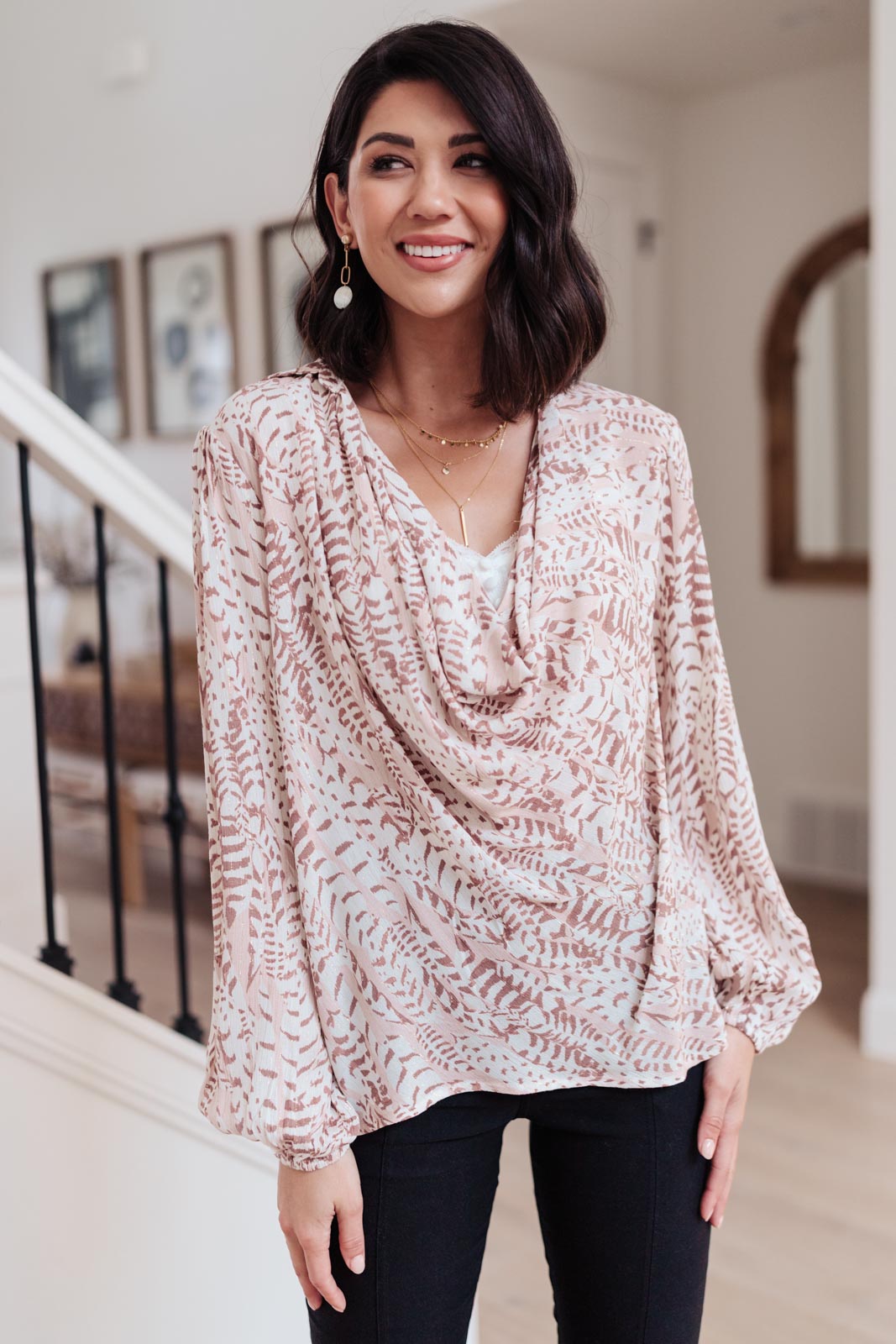 Take Flight Cowl Neck Top - 9/9/2021