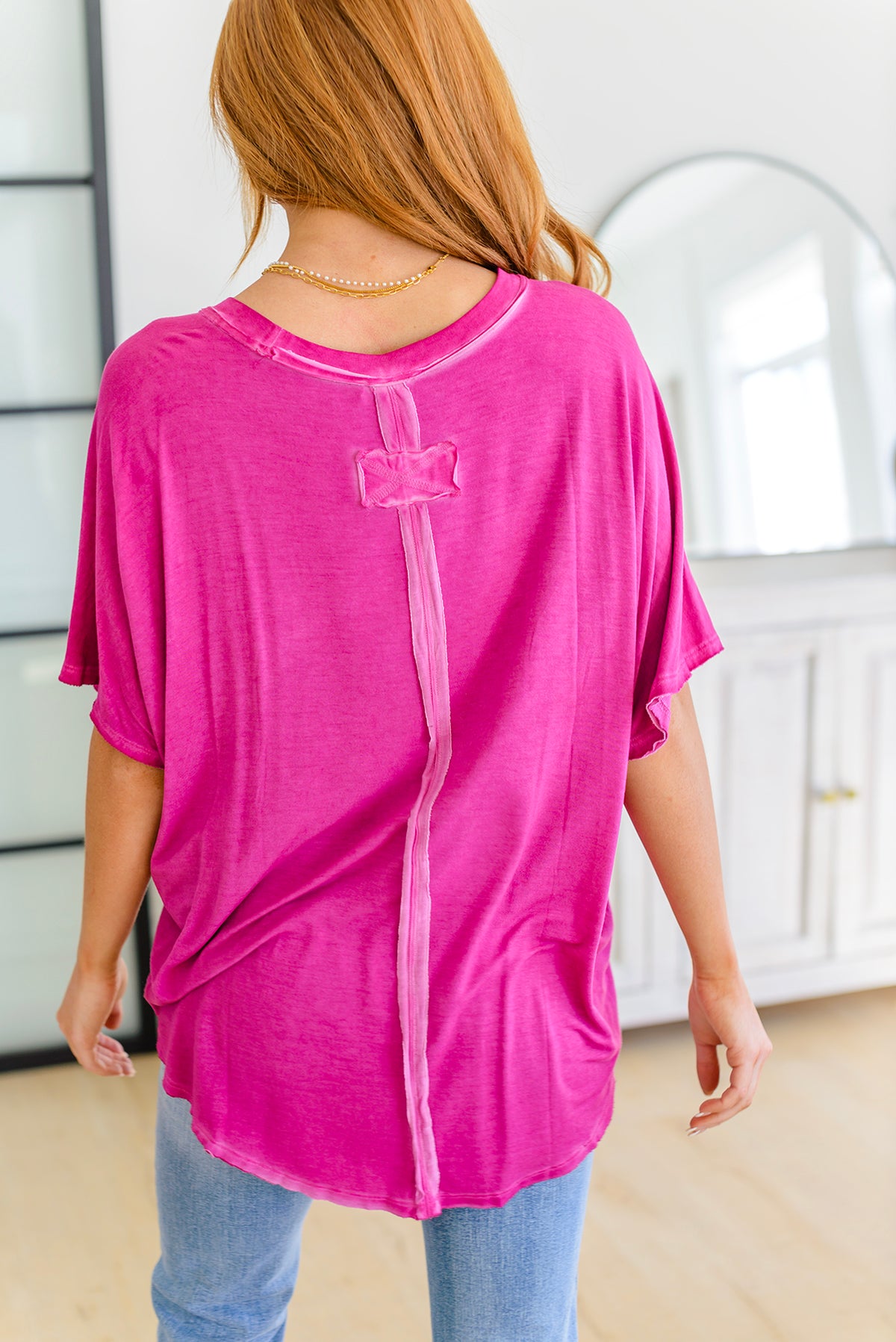 The Remix Oversized Mineral Washed T-Shirt in Magenta - 3/28/2023