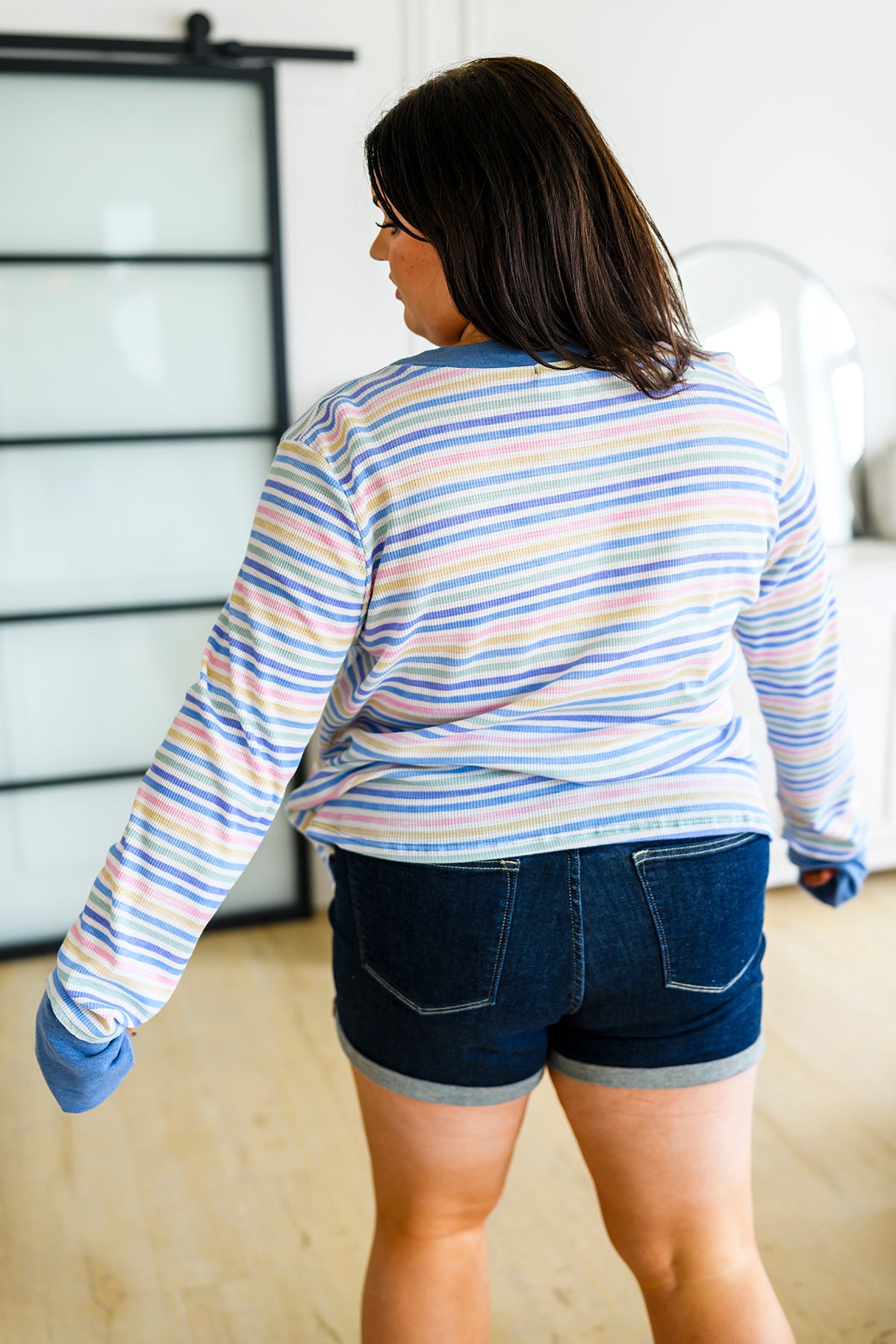 Untroubled Striped Long Sleeve Top - 4/13/2023