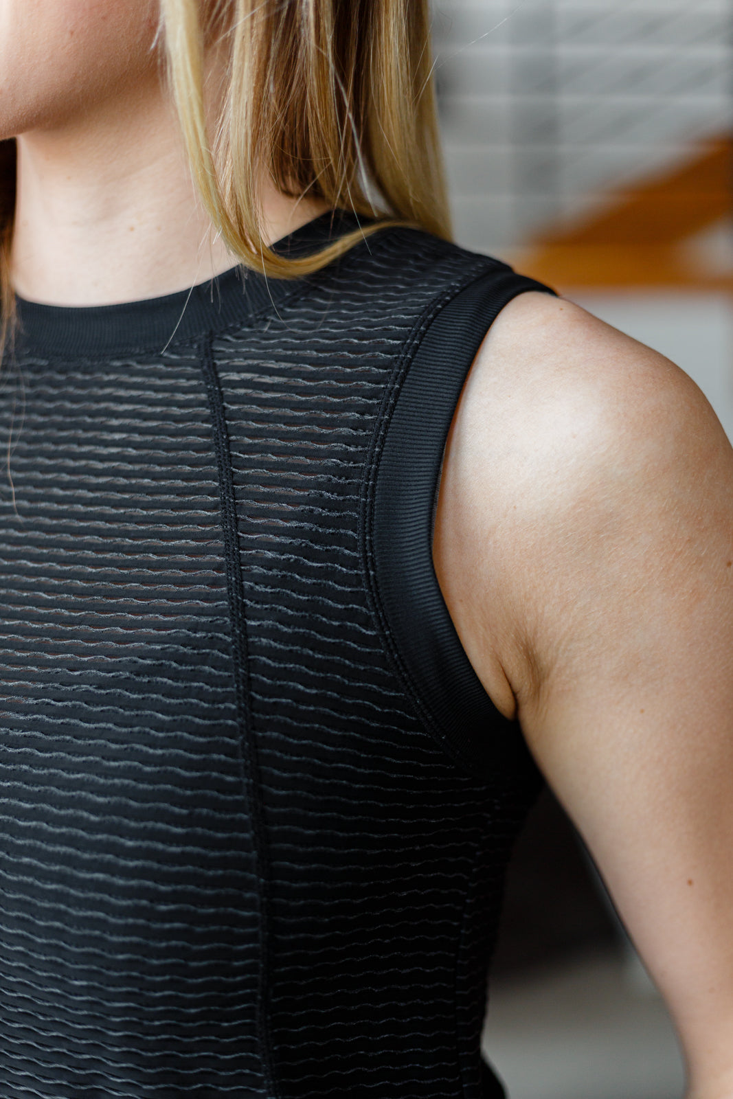 Zone In Workout Top in Black - 2/2/2023