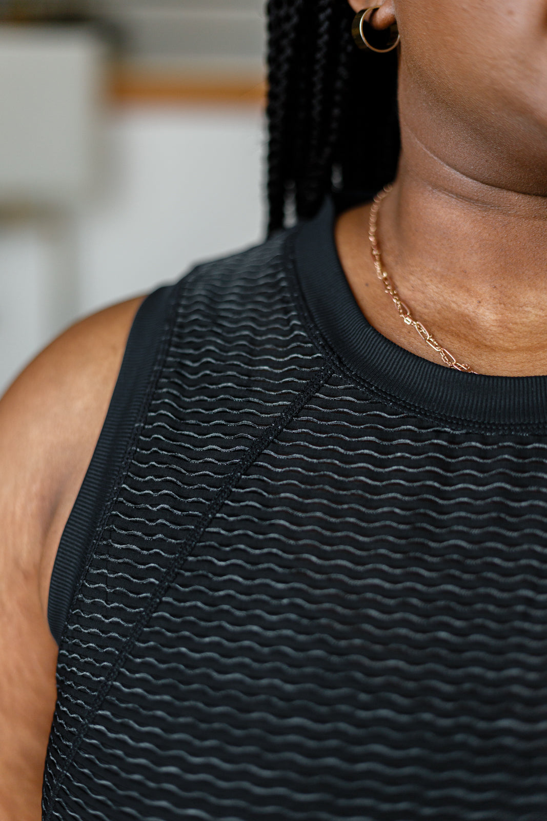 Zone In Workout Top in Black - 2/2/2023